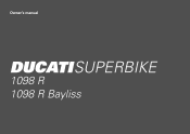 2009 Ducati Superbike 1098R Owners Manual
