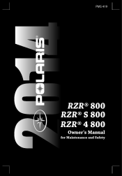 2014 Polaris RZR 800 Owners Manual