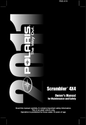2011 Polaris Scrambler 4x4 Owners Manual