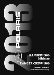 2013 Polaris Ranger 500 Midsize Owners Manual