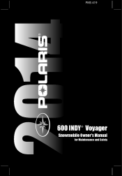 2014 Polaris 600 Indy Voyager Owners Manual