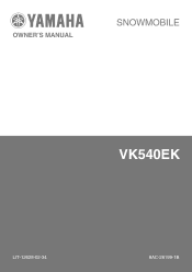 2005 Yamaha Motorsports VK 540 lll Owners Manual