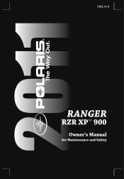 2011 Polaris Ranger RZR XP 900 Owners Manual