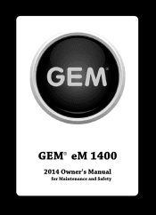 2014 Polaris GEM eM1400 Owners Manual