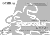 2006 Yamaha Motorsports Kodiak 400 Auto. 4x4 Owners Manual