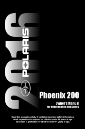 2016 Polaris Phoenix 200 Owners Manual