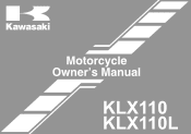 2011 Kawasaki KLX110 Owners Manual