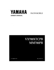 1998 Yamaha Motorsports Mountain Max 700 Owners Manual