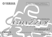 2005 Yamaha Motorsports Grizzly 660 Auto. 4x4 Owners Manual