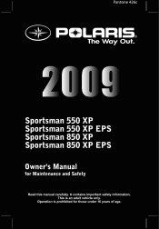 2009 Polaris Sportsman XP 850 EPS Owners Manual