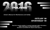 2016 Polaris Outlaw 90 Owners Manual