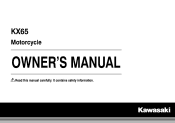 2015 Kawasaki KX65 Owners Manual