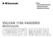 2012 Kawasaki Vulcan 1700 Vaquero Owners Manual