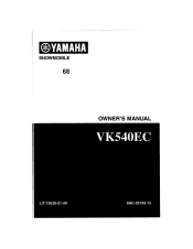 1999 Yamaha Motorsports VK 540 lll Owners Manual