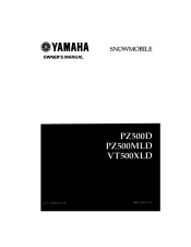 2000 Yamaha Motorsports Phazer 500 Owners Manual