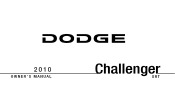 2010 Dodge Challenger Owner Manual SRT8