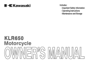 2013 Kawasaki KLR650 Owners Manual