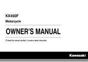 2015 Kawasaki KX450F Owners Manual