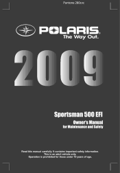 2009 Polaris Sportsman 500 EFI Owners Manual