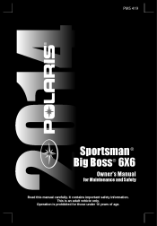 2014 Polaris Sportsman Big Boss 6x6 Owners Manual