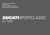 2009 Ducati SportClassic GT 1000 Owners Manual