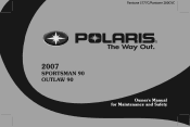 2007 Polaris Outlaw 90 Owners Manual