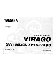 1999 Yamaha Motorsports Virago 1100 Owners Manual