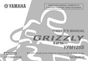 2004 Yamaha Motorsports Grizzly 125 Automatic Owners Manual
