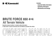 2013 Kawasaki Brute Force 650 4x4 Owners Manual