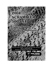 2004 Polaris Scrambler 500 4x4 Owners Manual