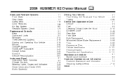 2004 Hummer H2 Owner's Manual