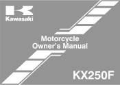 2013 Kawasaki KX250F Owners Manual