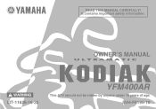 2003 Yamaha Motorsports Kodiak 400 Automatic Owners Manual