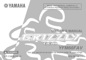 2006 Yamaha Motorsports Grizzly 660 Auto. 4x4 Outdoorsman Edition Owners Manual