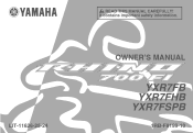2012 Yamaha Motorsports Rhino 700 FI Auto. 4x4 Sport Edition Owners Manual