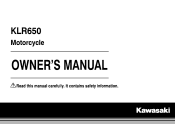 2015 Kawasaki KLR650 Owners Manual