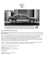2007 Volvo S60 Owner's Manual