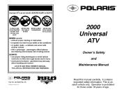2000 Polaris Universal ATV Owners Manual