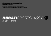 2006 Ducati SportClassic Sport 1000 Owners Manual