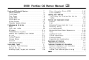 2009 Pontiac G6 (2009.5) Owner's Manual