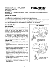 2000 Polaris Xpedition 425 Owners Manual