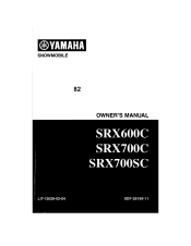 1999 Yamaha Motorsports SRX700 Owners Manual