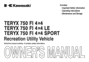 2012 Kawasaki Teryx 750 FI 4x4 LE SGE Owners Manual
