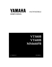 1998 Yamaha Motorsports Mountain Max 600 Owners Manual