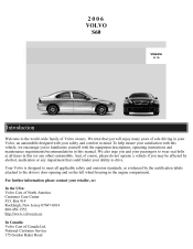 2006 Volvo S60 Owner's Manual