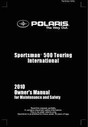 2010 Polaris Sportsman Touring 500 Owners Manual