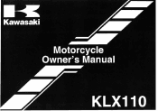 2007 Kawasaki KLX110 Owners Manual