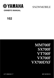 2001 Yamaha Motorsports Vmax 700 Deluxe Owners Manual