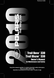2010 Polaris Trail Blazer 330 Owners Manual