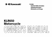 2007 Kawasaki KLR650 Owners Manual
